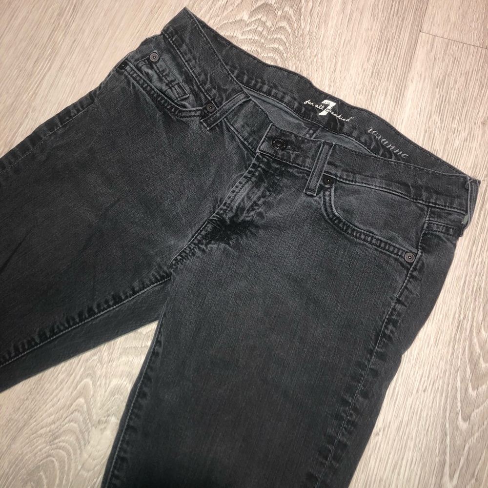 7 For All Mankind Roxanne Black Jeans Size 28